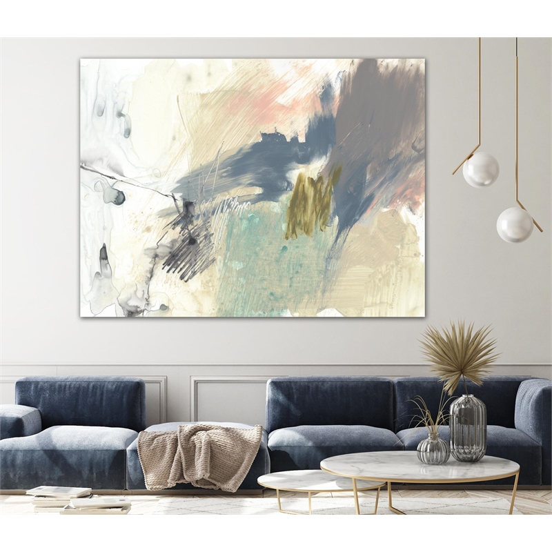 Pemberly Row 72x54 Pastel Immersion Art Canvas Print in Pink