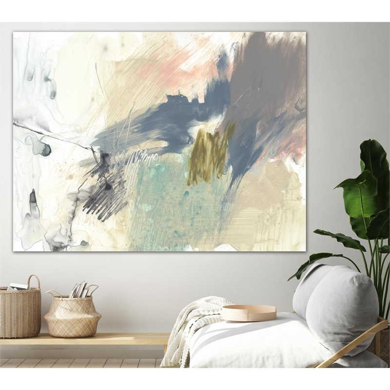 Pemberly Row 72x54 Pastel Immersion Art Canvas Print in Pink