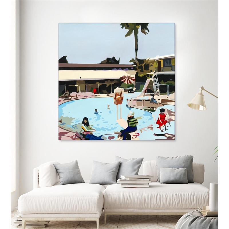 Pemberly Row 54x54 Off The Deep Art Canvas Print in Multi-Color
