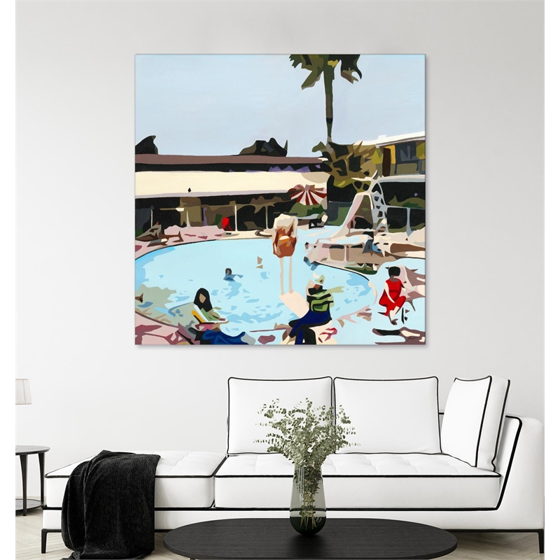 Pemberly Row 54x54 Off The Deep Art Canvas Print in Multi-Color