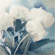 Pemberly Row 72x72 White Roses Art Canvas Print in Multi-Color