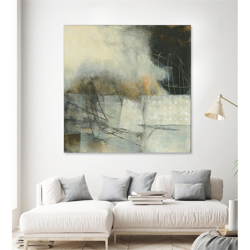 Pemberly Row Modern 84x84 In the Clouds Art Canvas Print in White