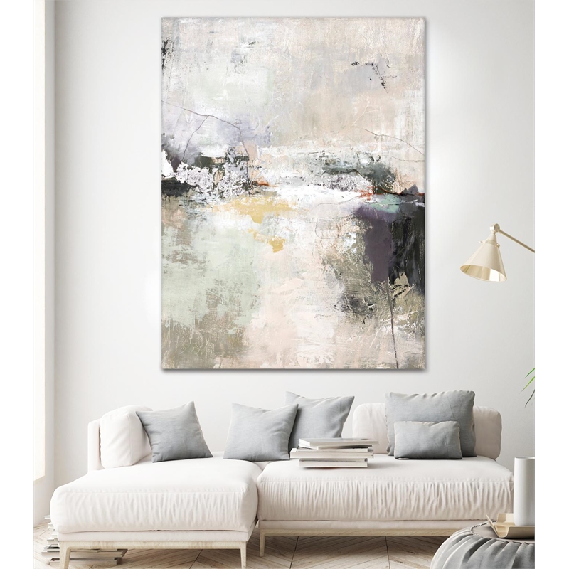 Pemberly Row 72x54 Garden Gate Art Canvas Print in Multi-Color