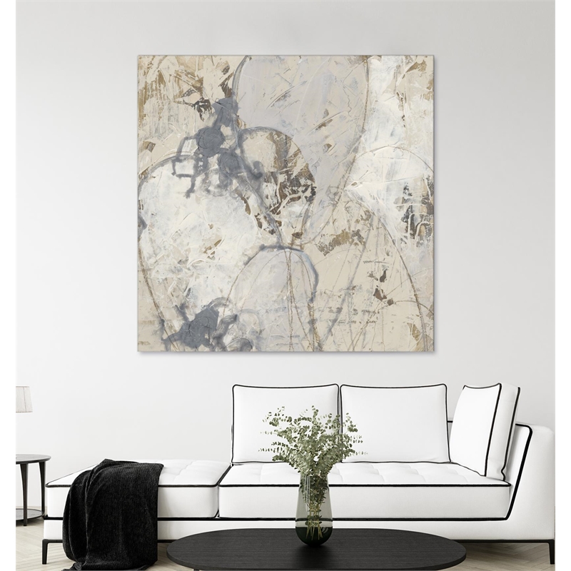 Pemberly Row 72x72 Impasto Gesture Art Canvas Print in Multi-Color