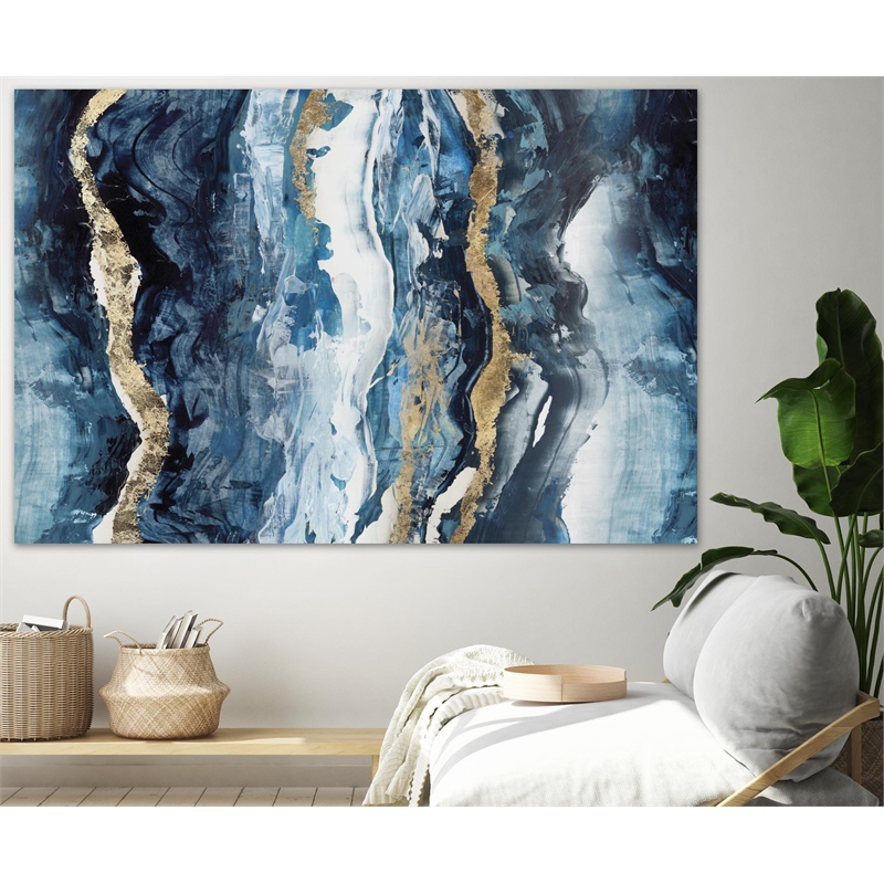 Pemberly Row Modern 72x48 Effectus Art Canvas Print in White