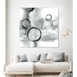 Pemberly Row 72x72 Full Circle Gray Art Canvas Print in Multi-Color