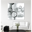 Pemberly Row 72x72 Full Circle Gray Art Canvas Print in Multi-Color