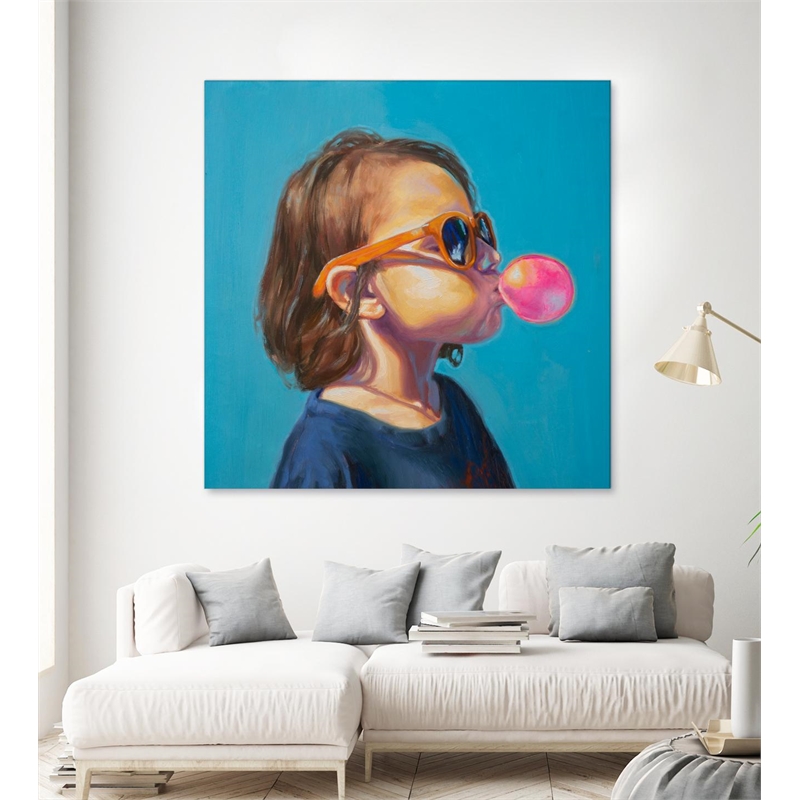 Pemberly Row Modern 54x54 Oliv Art Canvas Print in Multi-Color
