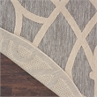 Pemberly Row Round Contemporary Polypropylene Area Rug in Gray