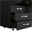 Pemberly Row Modern Armoire Double Door Black Engineered Wood