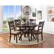 Pemberley Row Wood Cherry Dining Table Set Round 4-Person 47
