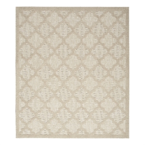 Pemberly Row 8' x 10' Cream Fabric Modern Area Rug (8' x 10')