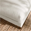 Pemberly Row Upholstered Polyester Fabric Ottoman with Tapered Legs in Ivory