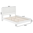 Pemberly Row Queen Solid Wood Low Profile Platform Bed in White