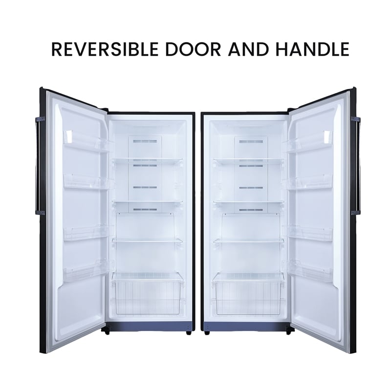 Pemberly Row 14 Cu.ft Convertible Upright Freezer/Refrigerator - Black