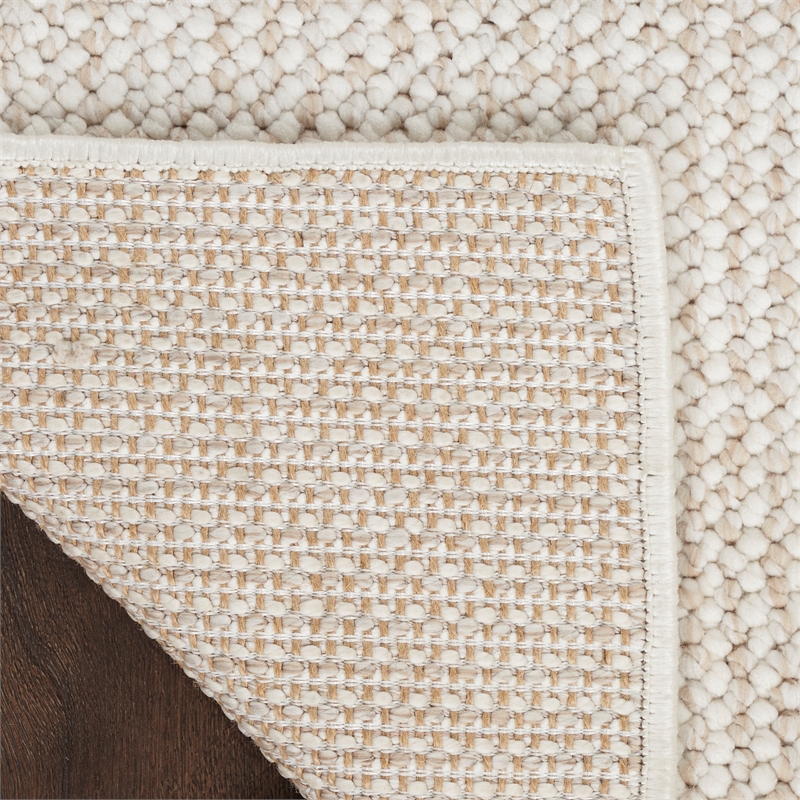 Pemberly Row Modern / Contemporary 9' x 12' Ivory Beige Area Rug
