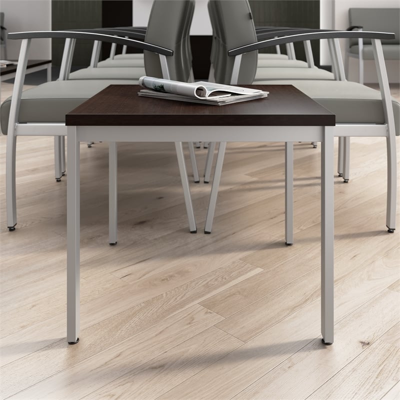 Pemberly Row Waiting Room End Table in Mocha Cherry - Engineered Wood