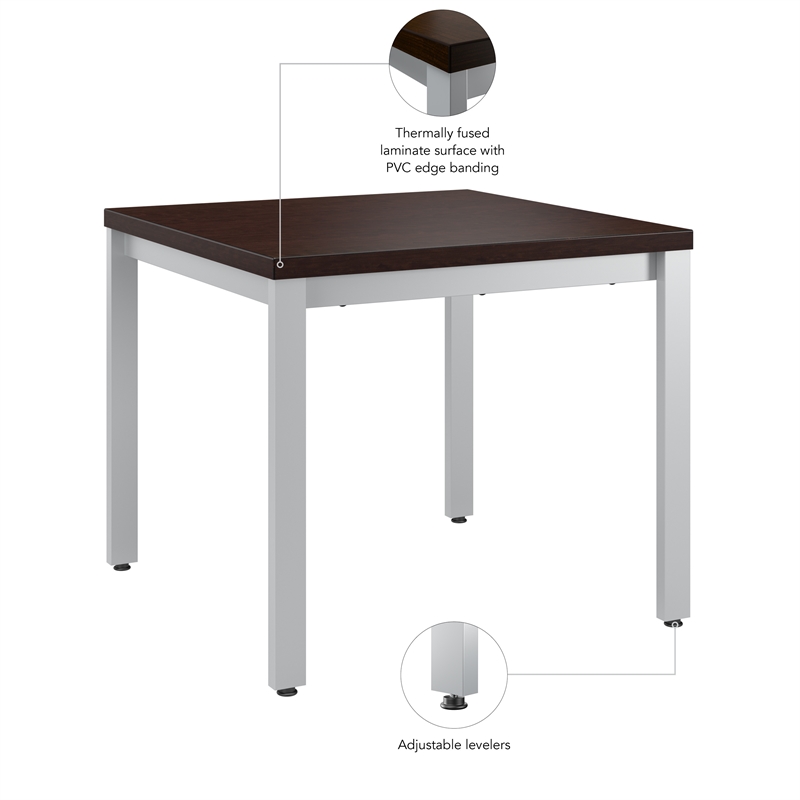 Pemberly Row Waiting Room End Table in Mocha Cherry - Engineered Wood