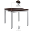 Pemberly Row Waiting Room End Table in Mocha Cherry - Engineered Wood