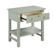 Pemberly Row Modern 1-Drawer Antique Gray Wood Storage Nightstand