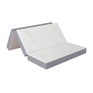 Pemberly Row Modern Full 6&quot Memory Foam Folding Mattress in Gray