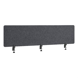 Pemberly Row Modern 70W Desktop Privacy Screen in Cool Charcoal