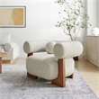 Pemberly Row Modern / Contemporary Boucle Accent Chair in Pearl