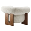 Pemberly Row Modern / Contemporary Boucle Accent Chair in Pearl