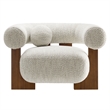 Pemberly Row Modern / Contemporary Boucle Accent Chair in Pearl