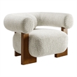 Pemberly Row Modern / Contemporary Boucle Accent Chair in Pearl