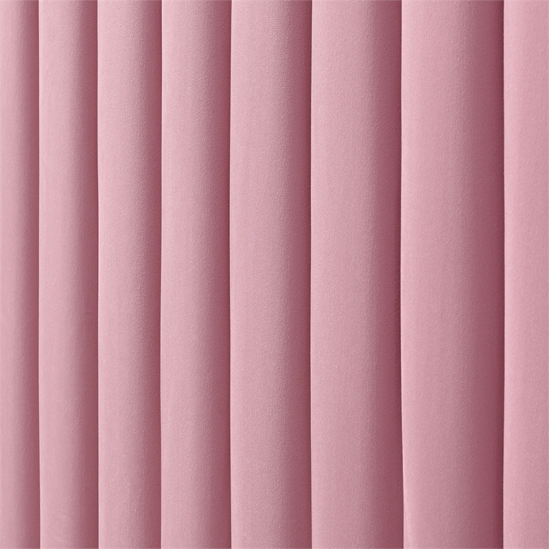 Pemberly Row Modern Velvet Upholstered Queen Platform Bed in Pink