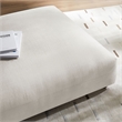 Pemberly Row Contemporary Wood Modular Square Ottoman in Light Gray