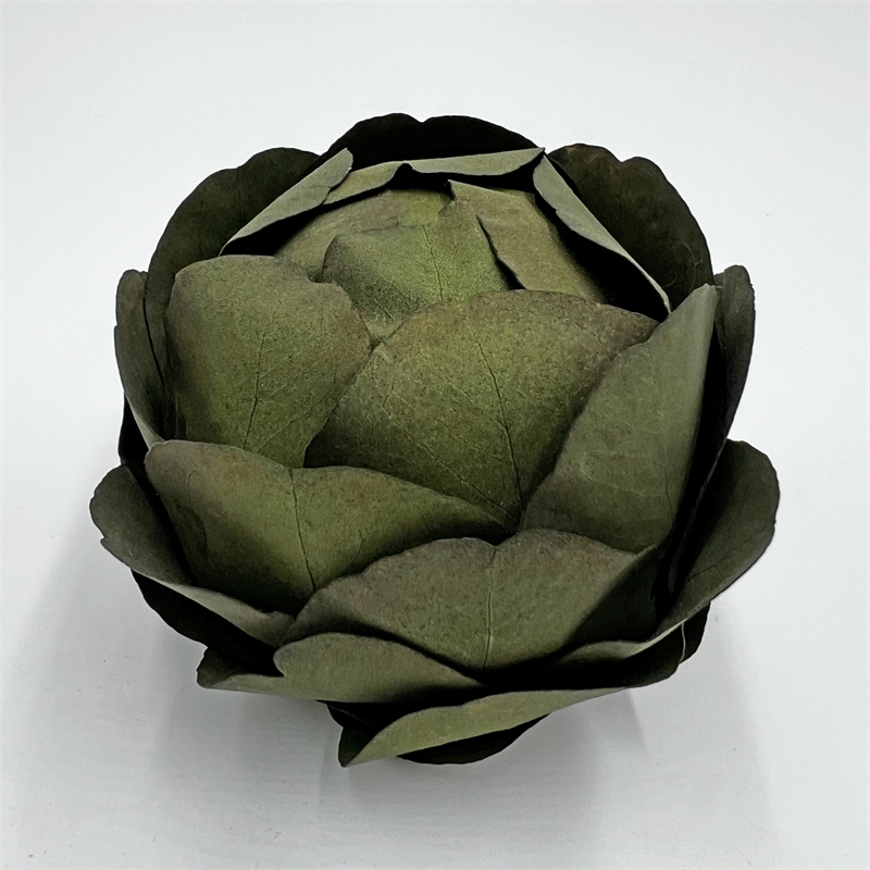 Pemberly Row Preserved Decorative Real Leaves Topiary Ball in Green