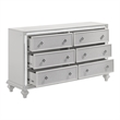 Pemberly Row Modern / Contemporary Wood 6-Drawer Dresser in White