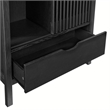 Pemberly Row Modern / Contemporary Storage Display Cabinet in Black