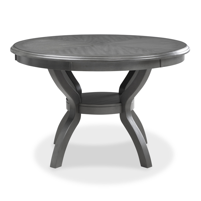 Pemberly Row 5-Piece Wood Dining Set with Table and Chair in Gray