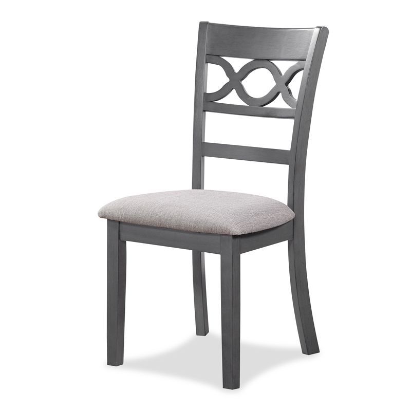 Pemberly Row 5-Piece Wood Dining Set with Table and Chair in Gray