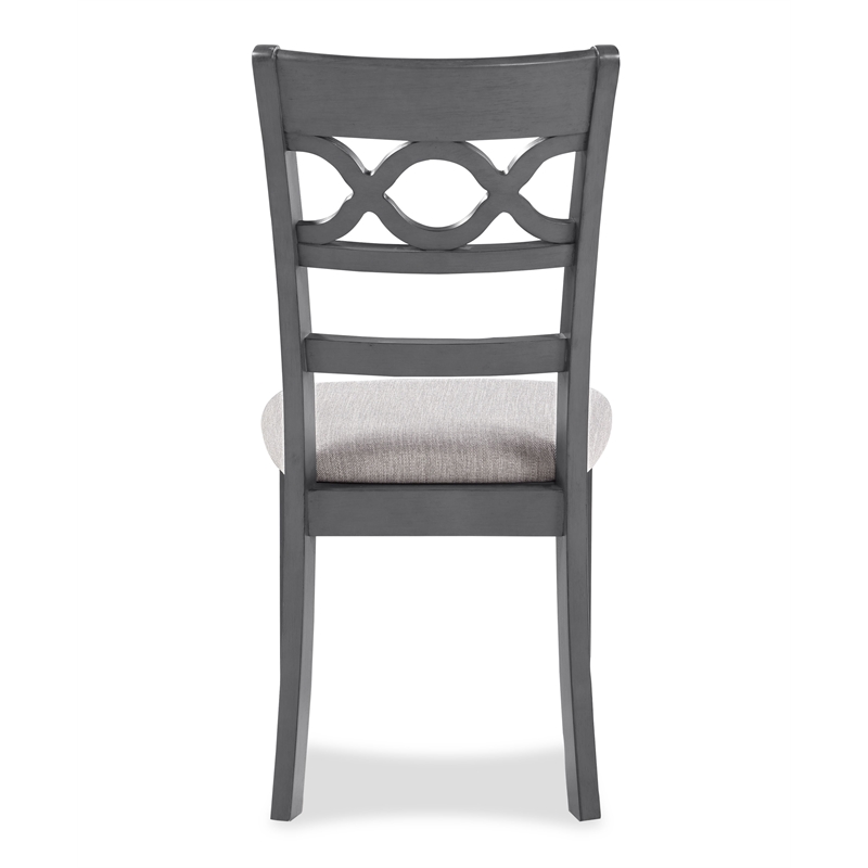 Pemberly Row 5-Piece Wood Dining Set with Table and Chair in Gray