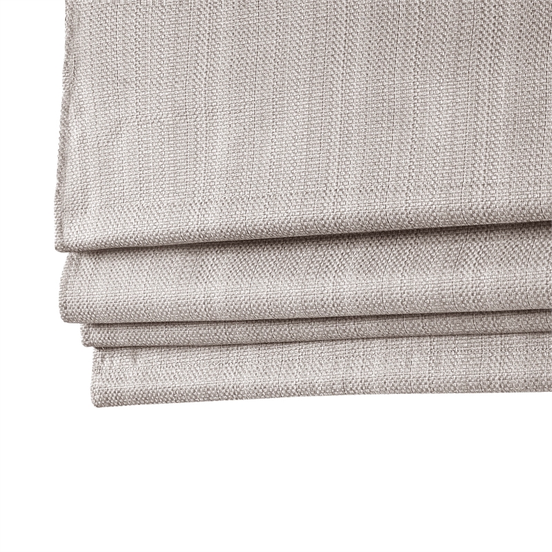 Pemberly Row Basketweave Room Darkening Cordless Roman Shade in Taupe