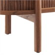 Pemberley Row Wood Walnut Sideboard Curved Fluted Sliding Doors 63