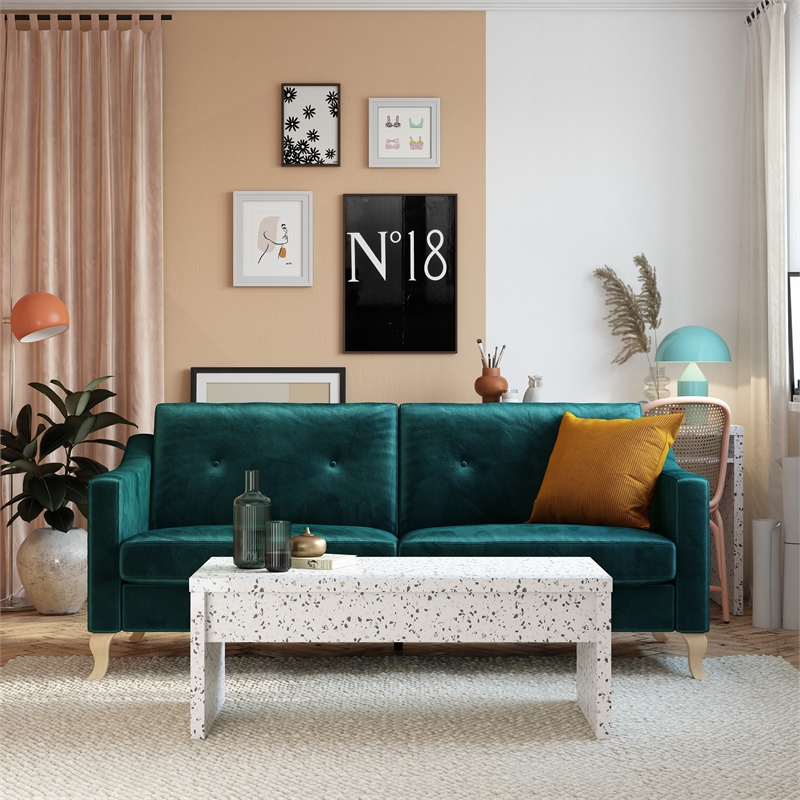 Pemberly Row Modern / Contemporary Lift Top Coffee Table in Terrazzo