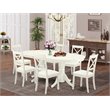 Pemberly Row 7-piece Dining Set with Leather Chairs in White