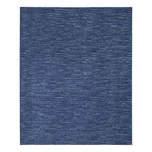 Pemberly Row 7' x 10' Navy Blue Fabric Outdoor Area Rug (7' x 10')
