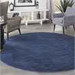 Pemberly Row 8' x Round Midnight Blue Fabric Outdoor Area Rug (8' Round)