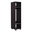Pemberly Row Cluster Wardrobe with Mirror Engineered Wood Black