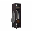 Pemberly Row Cluster Wardrobe with Mirror Engineered Wood Black