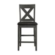 Pemberly Row Contemporary Counter Height Side Chair Set in Gray