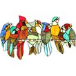 Pemberly Row Contemporary Window Panel 21.5x13 - Multi-Colored