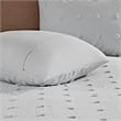 Pemberly Row Contemporary Cotton Jacquard Comforter Set in Gray
