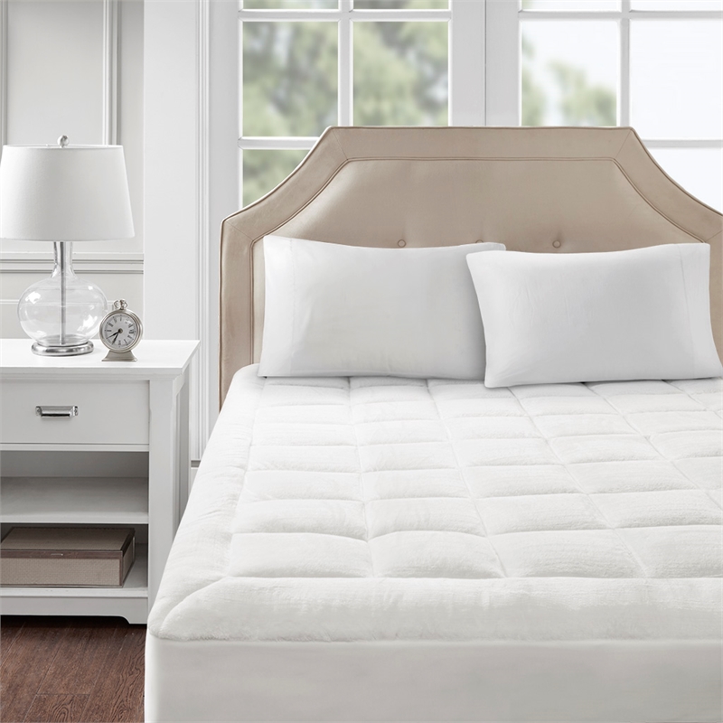Pemberly Row Overfilled Plush Down Alternative Waterproof Mattress Pad